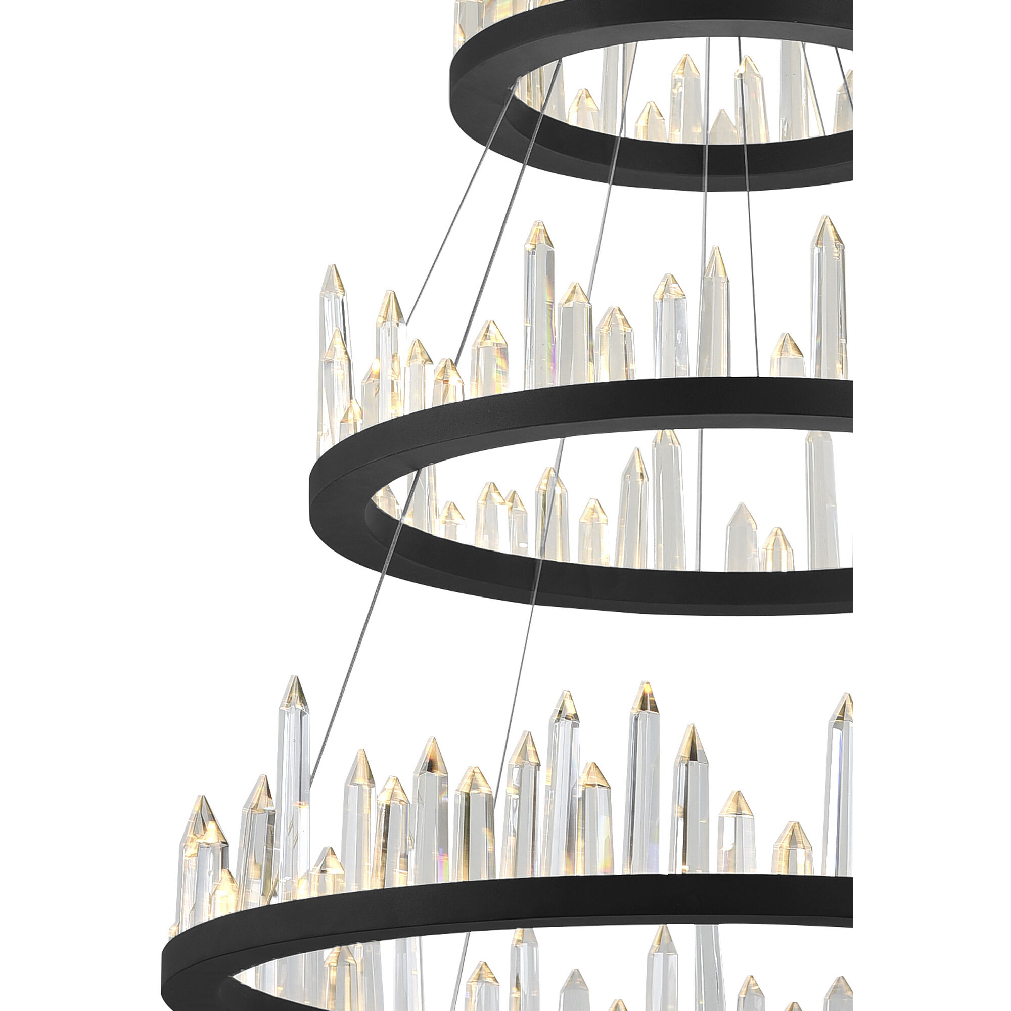 Juliette LED 42 inch Black Up Chandelier Ceiling Light