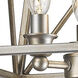 Trestle 3 Light 11 inch Antique Silver Semi Flush Mount Ceiling Light in 4.18