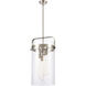 Restoration Pilaster LED 13.38 inch Brushed Satin Nickel Mini Pendant Ceiling Light, Restoration