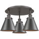 Ballston Urban 3 Light 19.75 inch Oil Rubbed Bronze Flush Mount Ceiling Light