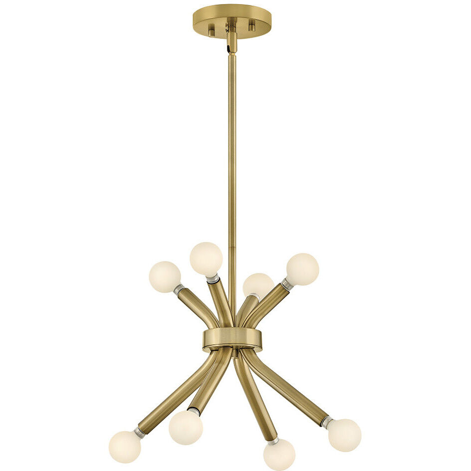 Axton 8 Light 12.5 inch Lacquered Brass Convertible Pendant Ceiling Light