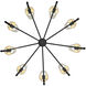 Fenwick 9 Light 42 inch Black Chandelier Ceiling Light