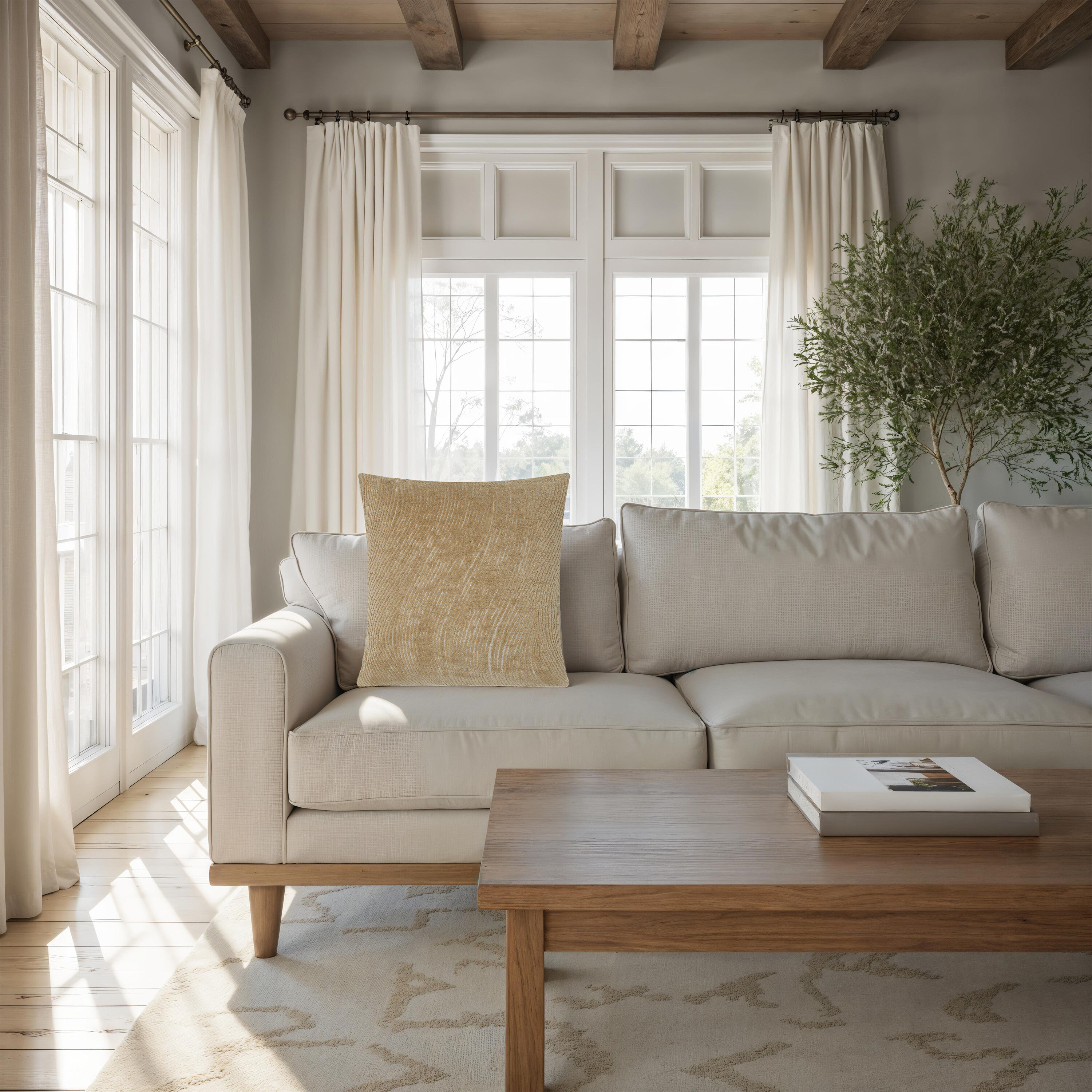 Oceana 20 inch Beige Decorative Pillow