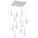 Hailstone LED 32.5 inch Salt White with Chalk Multi-Pendant Ceiling Light