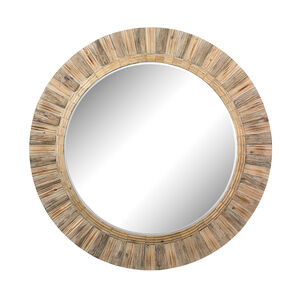 Green View 64 X 64 inch Natural Drift Wood Wall Mirror, Round