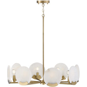 Oriya 8 Light 27.75 inch Aged Brass Chandelier Ceiling Light
