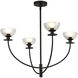 Alora Mood Sylvia 4 Light 26.5 inch Matte Black Chandelier Ceiling Light