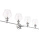 Gene 4 Light 38 inch Chrome Wall sconce Wall Light