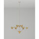 Paradiso 9 Light 39.5 inch Contemporary Silver Leaf and Contemporary Gold Leaf and Contemporary Gold Chandelier Ceiling Light