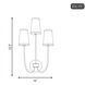 Mid-Century Modern 3 Light 14 inch Natural Brass Wall Sconce Wall Light