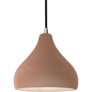Radiance 1 Light 8 inch Adobe and Brushed Nickel Pendant Ceiling Light