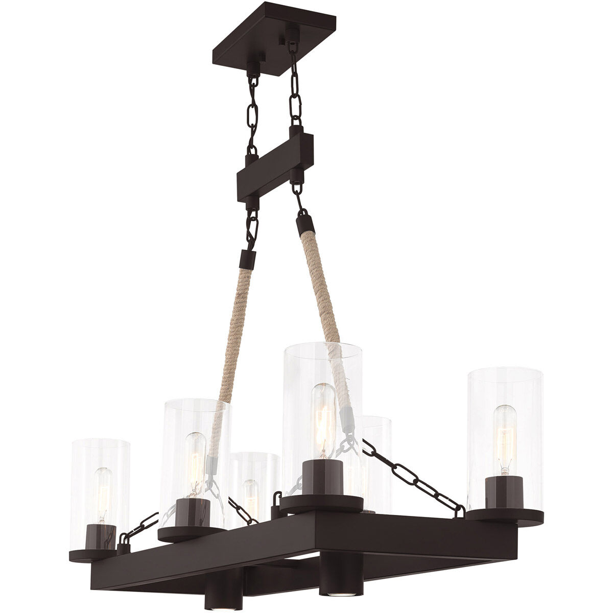 Neptune 6 Light 48 inch Bronze Bath Vanity Wall Light