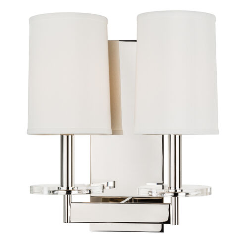 Chelsea 2 Light 12 inch Polished Nickel Wall Sconce Wall Light