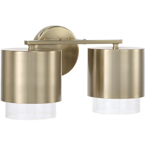 Weller 2 Light 15 inch Matte Brass Vanity Light Wall Light