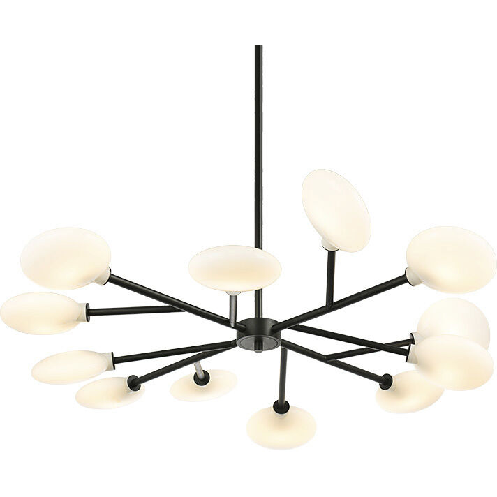 Peony 12 Light 41.88 inch Matte Black Pendant Ceiling Light