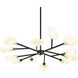 Peony 12 Light 41.88 inch Matte Black Pendant Ceiling Light