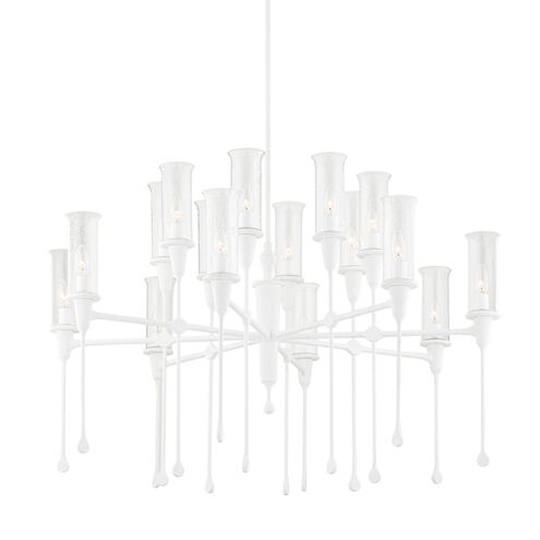 Chisel 16 Light 41.25 inch White Plaster Chandelier Ceiling Light