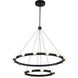 Rezz LED 35.5 inch Black Chandelier Ceiling Light