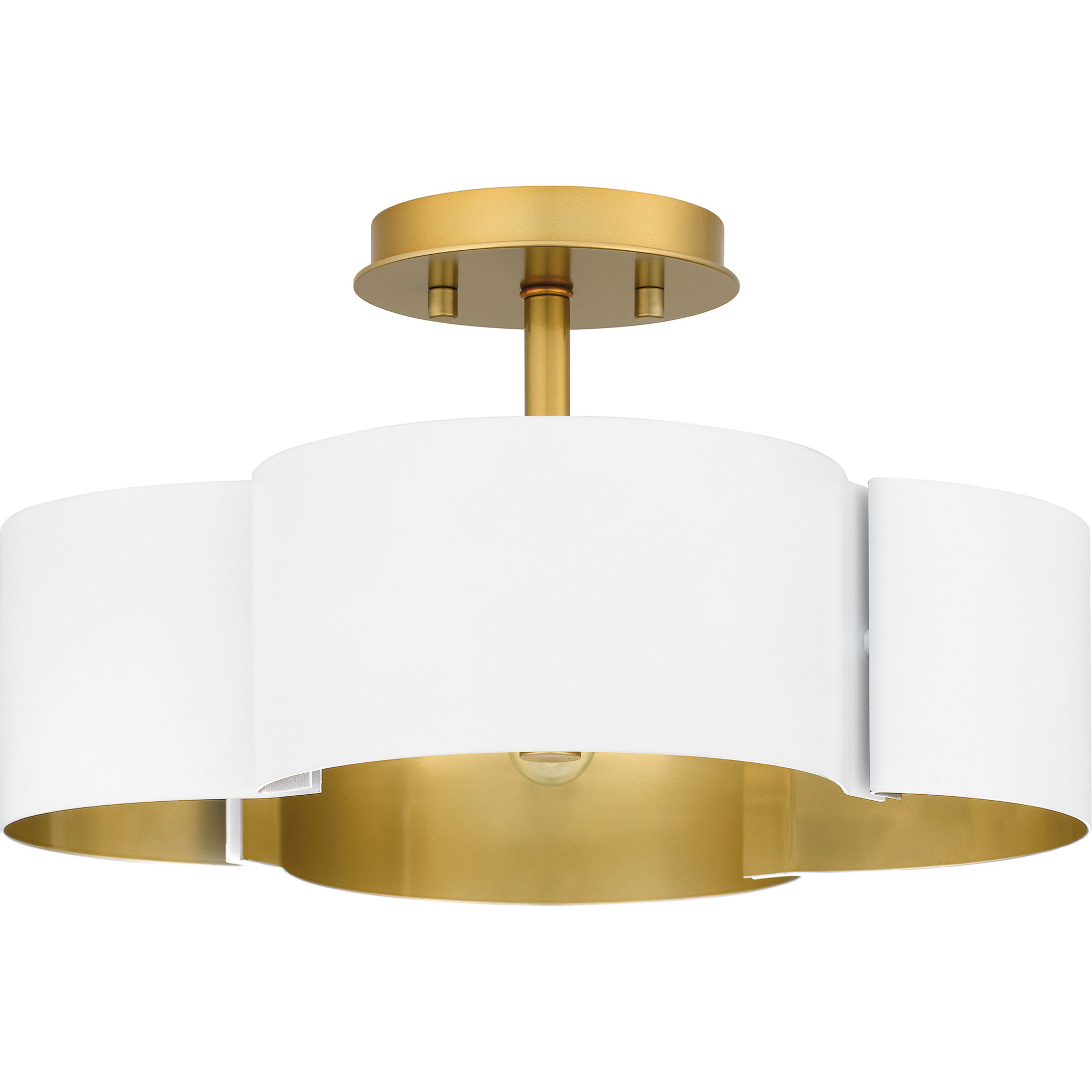 Balsam 4 Light 14 inch White Lustre Semi-Flush Mount Ceiling Light