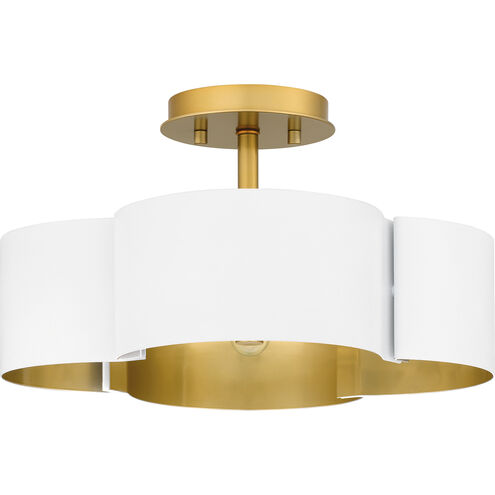 Balsam 4 Light 14 inch White Lustre Semi-Flush Mount Ceiling Light