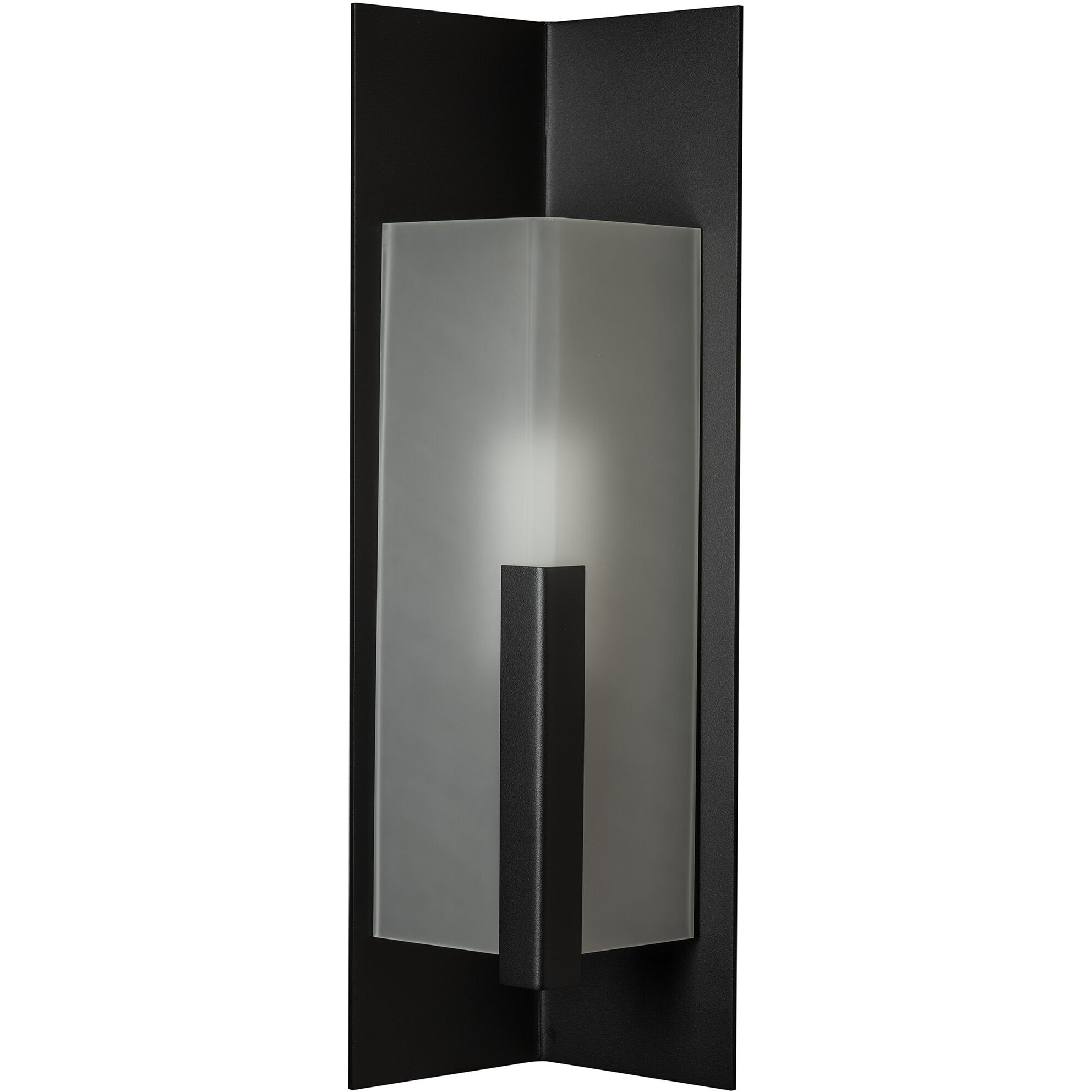 Summit 1 Light 27.3 inch Coastal Black Outdoor Sconce in Frosted, Medium
