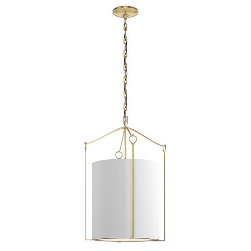 Bow 3 Light 19.3 inch Modern Brass Pendant Ceiling Light in Natural Anna, Tall