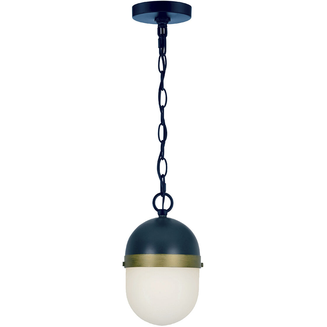 Capsule 3 Light 12.25 inch Matte Black/Textured Gold Outdoor Pendant, Brian Patrick Flynn