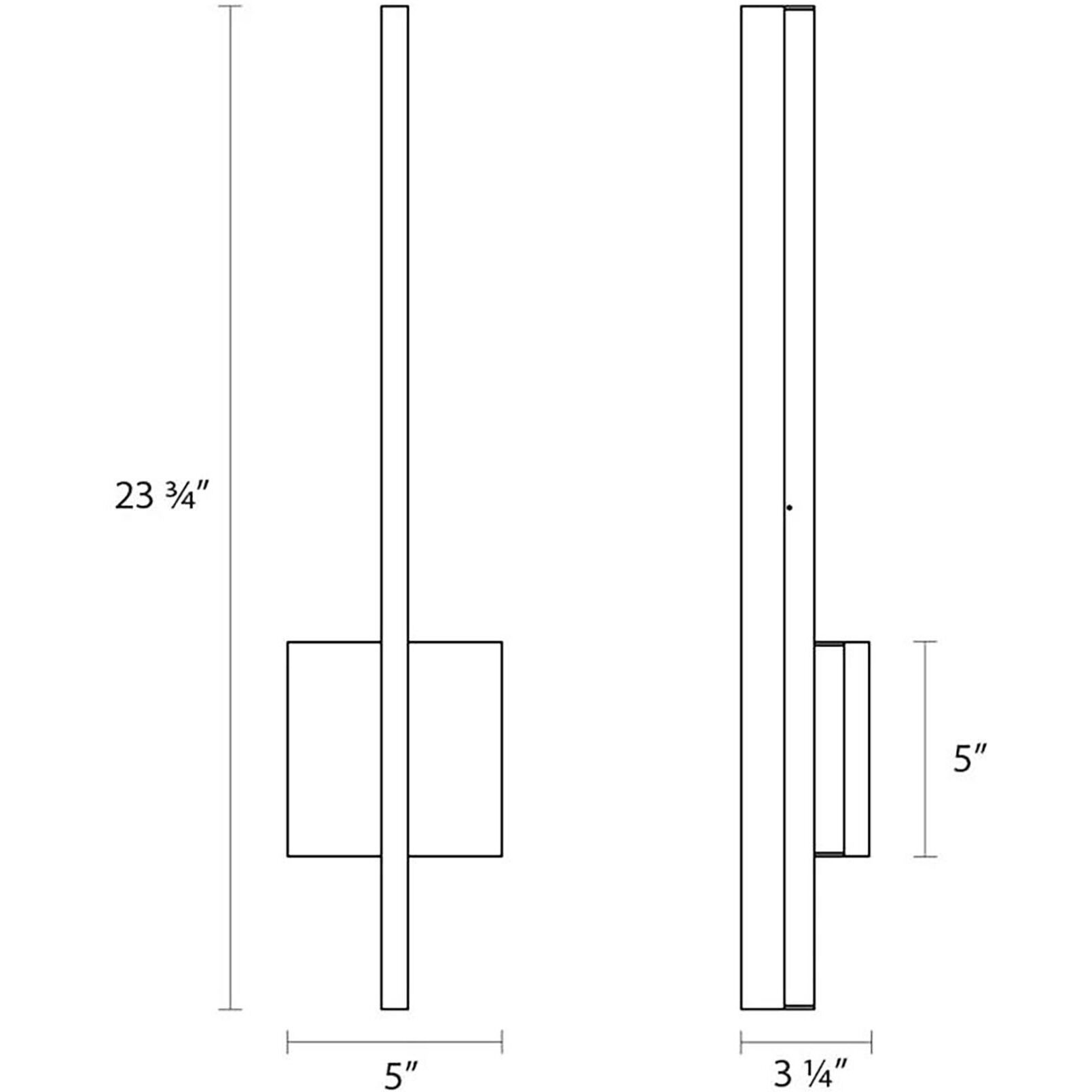 Stiletto LED 5 inch Satin Black Bath Light Wall Light