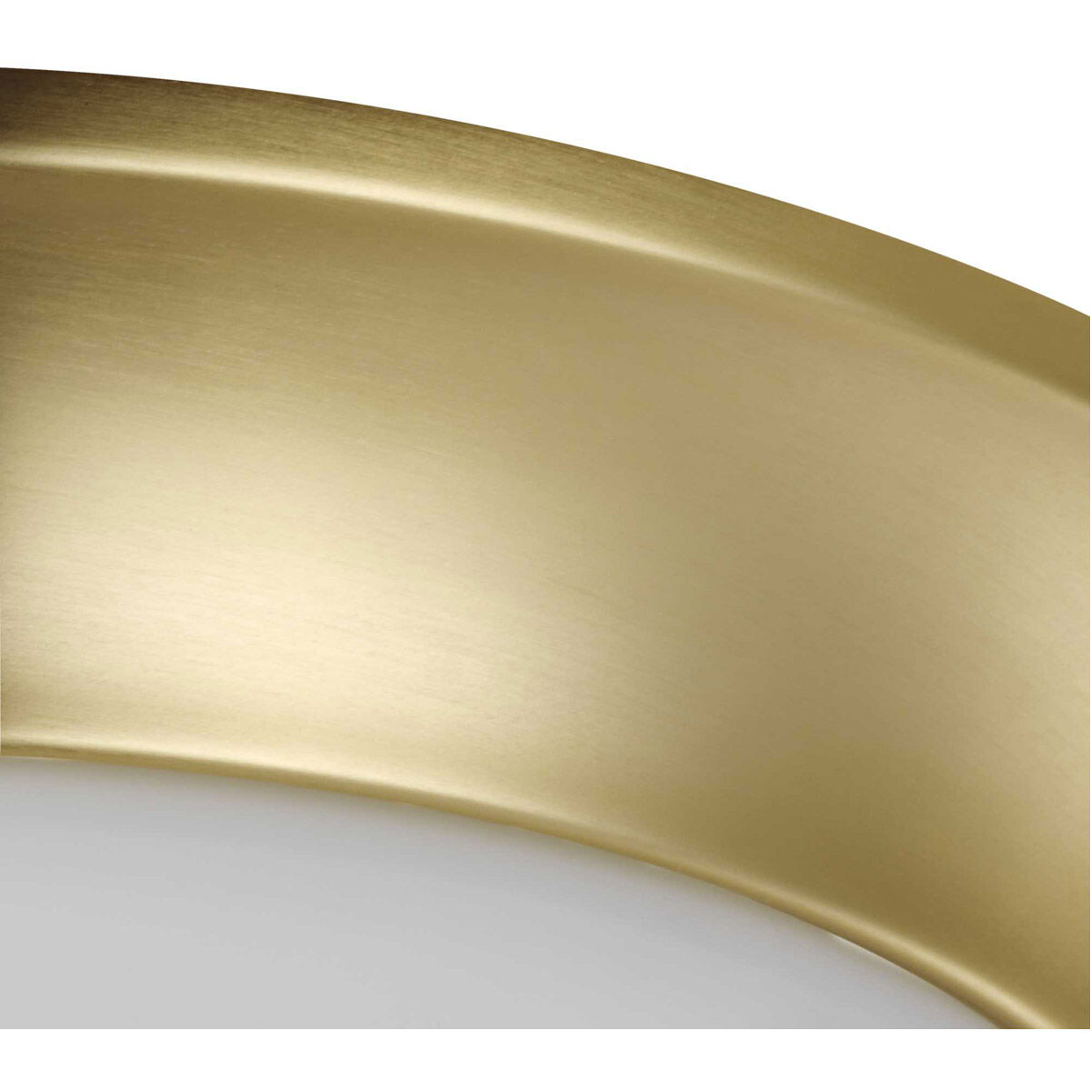 Etched Glass Close-to-Ceiling 2 Light 14 inch Satin Brass Flush Mount Ceiling Light