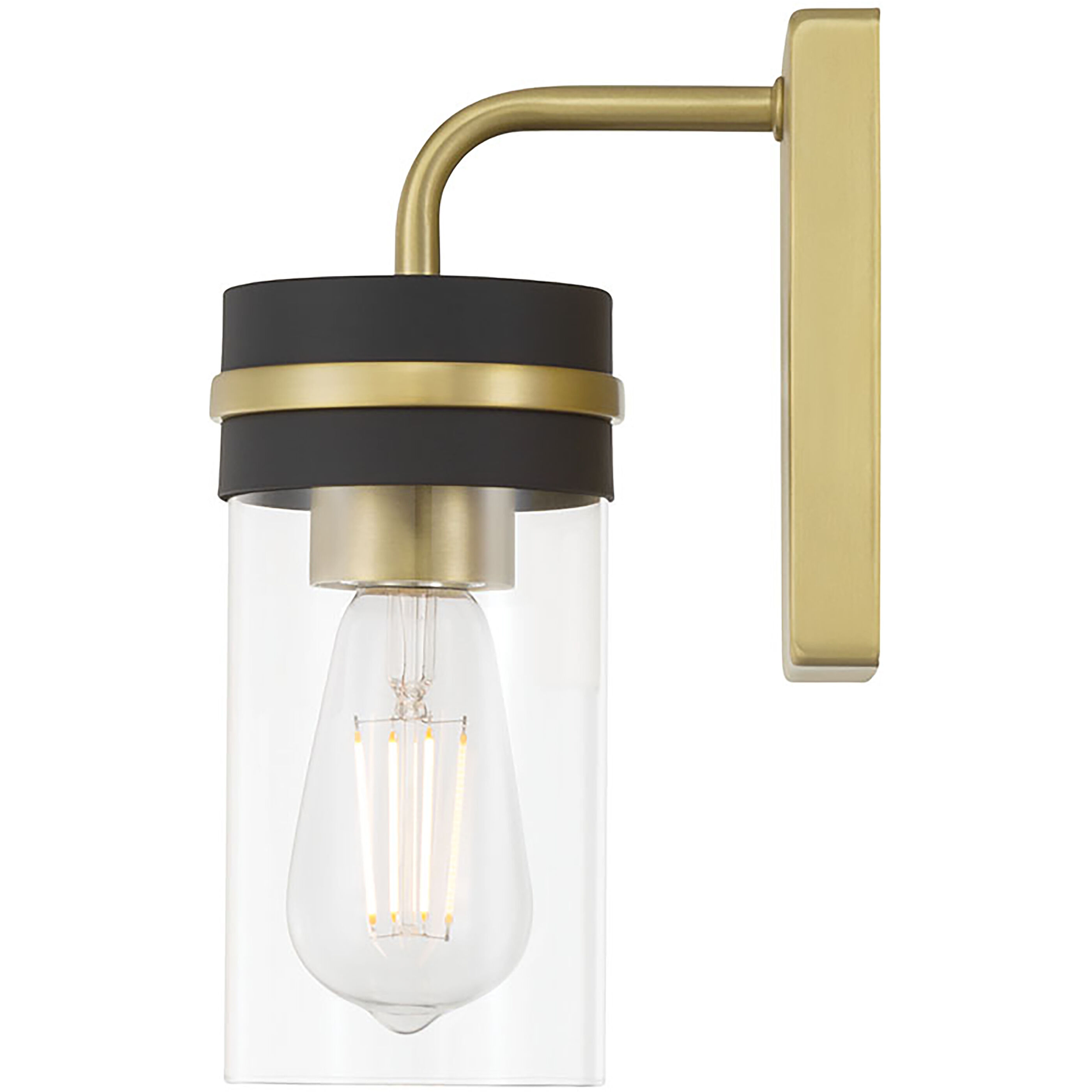 Marbridge 1 Light 4.25 inch Vintage Brass and Matte Black Wall Sconce Wall Light