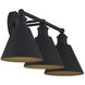 Modern Farmhouse 3 Light 27 inch Matte Black Bathroom Vanity Light Wall Light