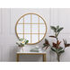 Motif 28 X 28 inch Brass Wall Mirror