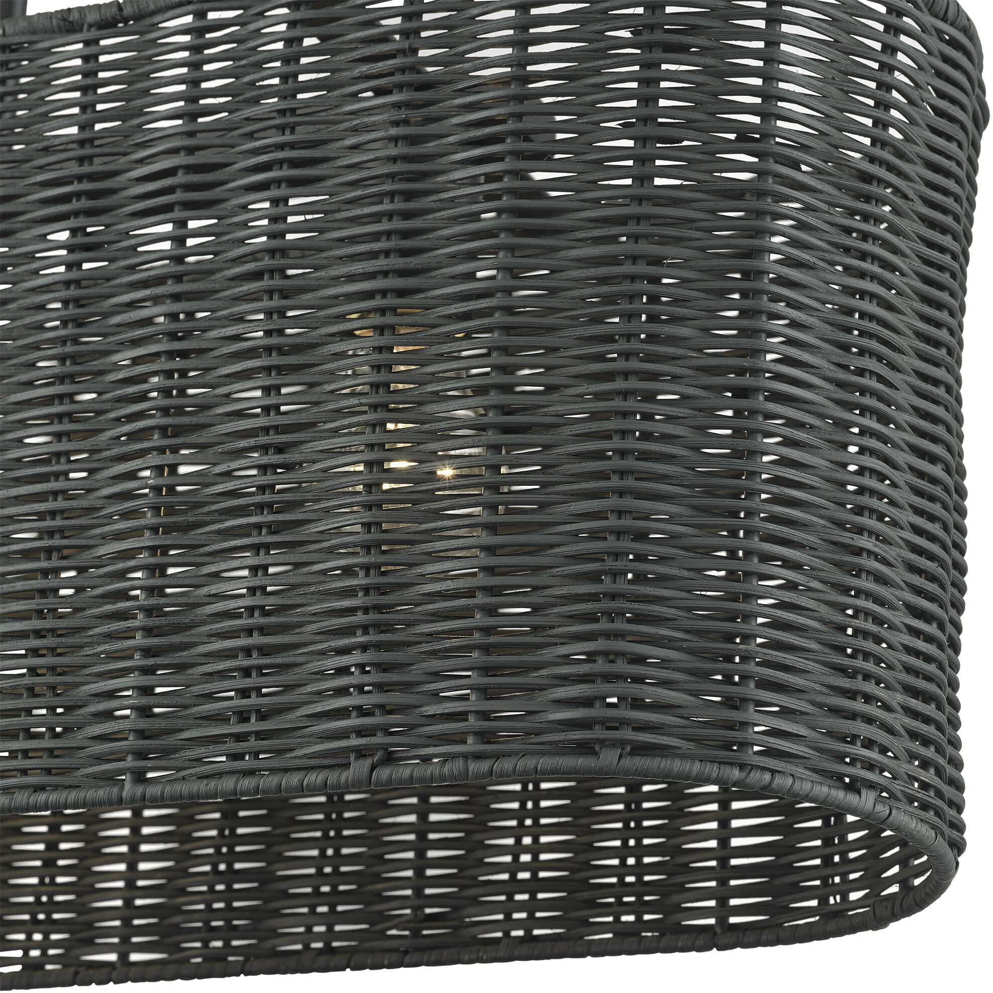 Weavington 3 Light 30 inch Black Linear Chandelier Ceiling Light, Medium