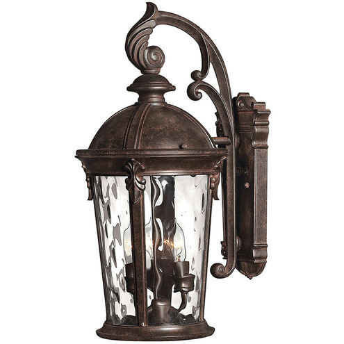 Estate Series Windsor LED 21 inch River Rock Outdoor Wall Mount Lantern, Small