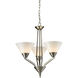 Tribecca 3 Light 21 inch Brushed Nickel Chandelier Ceiling Light