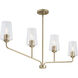 Celino Linear Chandelier Ceiling Light in Champagne Bronze