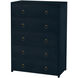 Lark 5 Drawer Dresser in Navy Blue