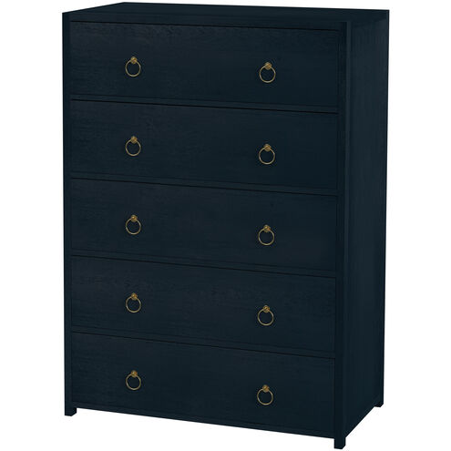Lark 5 Drawer Dresser in Navy Blue
