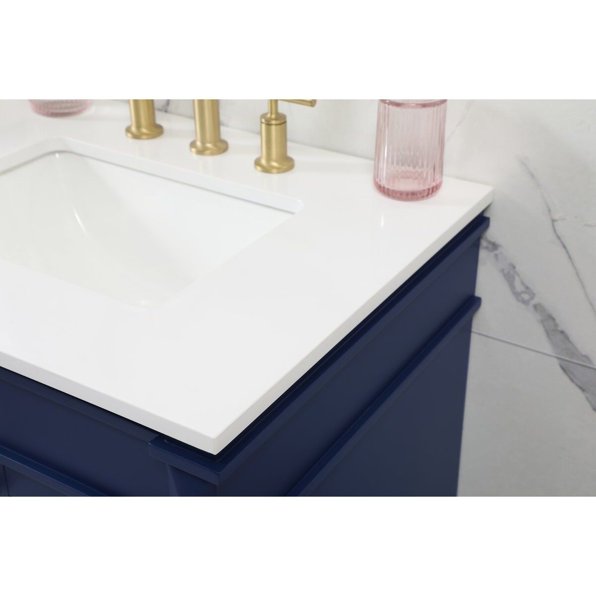 Bennett 60 X 21 X 35 inch Blue Vanity Sink Set