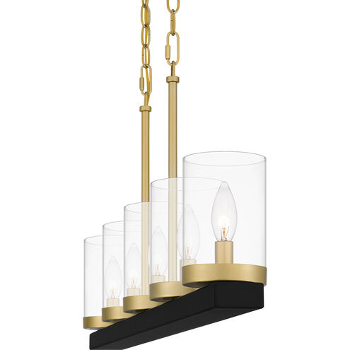 Greeley 5 Light 39 inch Matte Black Island Light Ceiling Light