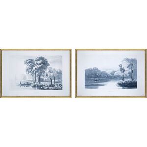 Waterside Blue Framed Art