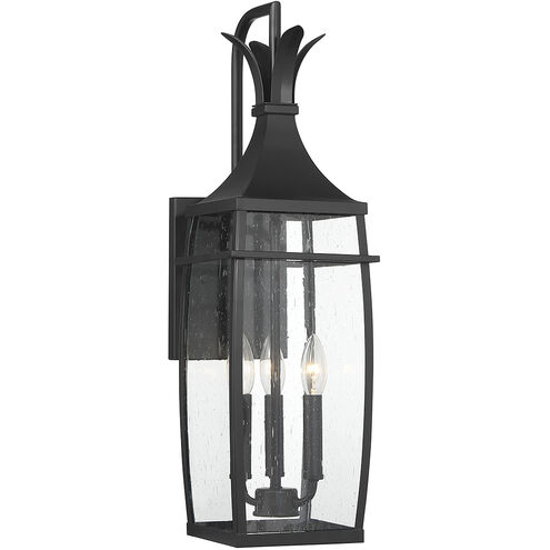 Montpelier 3 Light 25 inch Matte Black Outdoor Wall Lantern