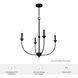 Southcrest 4 Light 26 inch Flat Matte Black Chandelier Ceiling Light