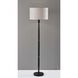 Nigel 61 inch 100.00 watt Black Wood Floor Lamp Portable Light
