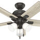 Crystal Peak 44 inch Noble Bronze with Natural Oak/Golden Maple Blades Ceiling Fan