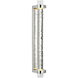 Marie Flanigan Theron LED 3.25 inch Polished Nickel and Clear Wavy Glass Linear Bath Sconce Wall Light