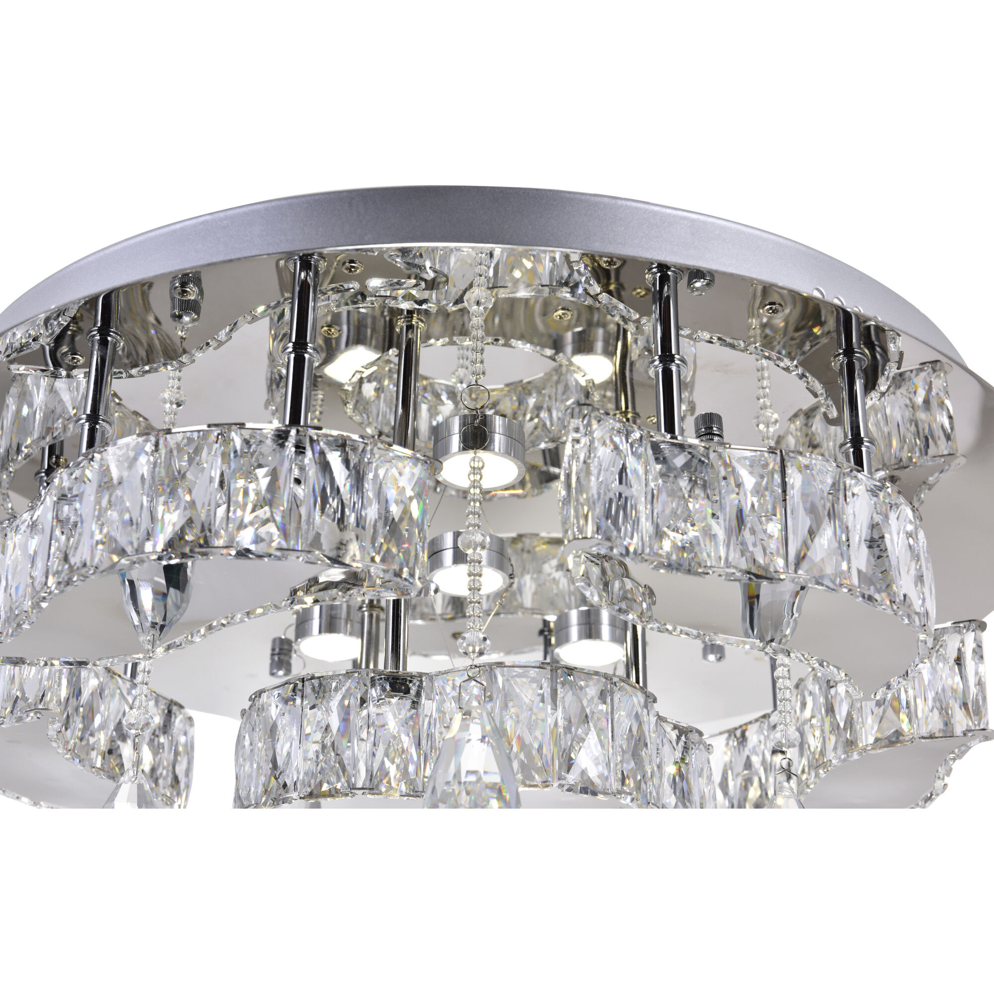 Cascata LED 22 inch Chrome Flush Mount Ceiling Light