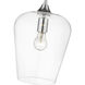 Joliet 1 Light 9 inch Chrome Pendant Ceiling Light