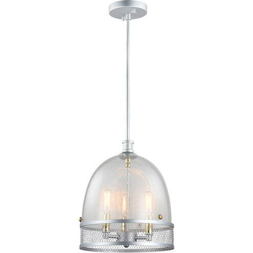 Theia 3 Light 11 inch Matte Silver Pendant Ceiling Light