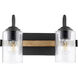 Fort Worth 2 Light 16 inch Noir and Driftwood Vanity Light Wall Light